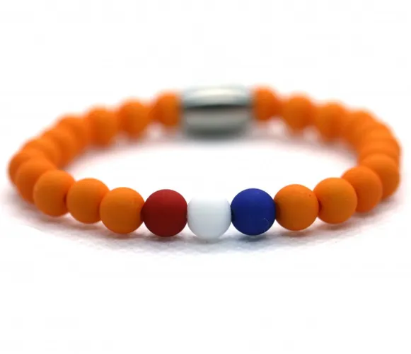 IbizaMen- oranje armband Koningsdag Unisex armband Nederland 6mm