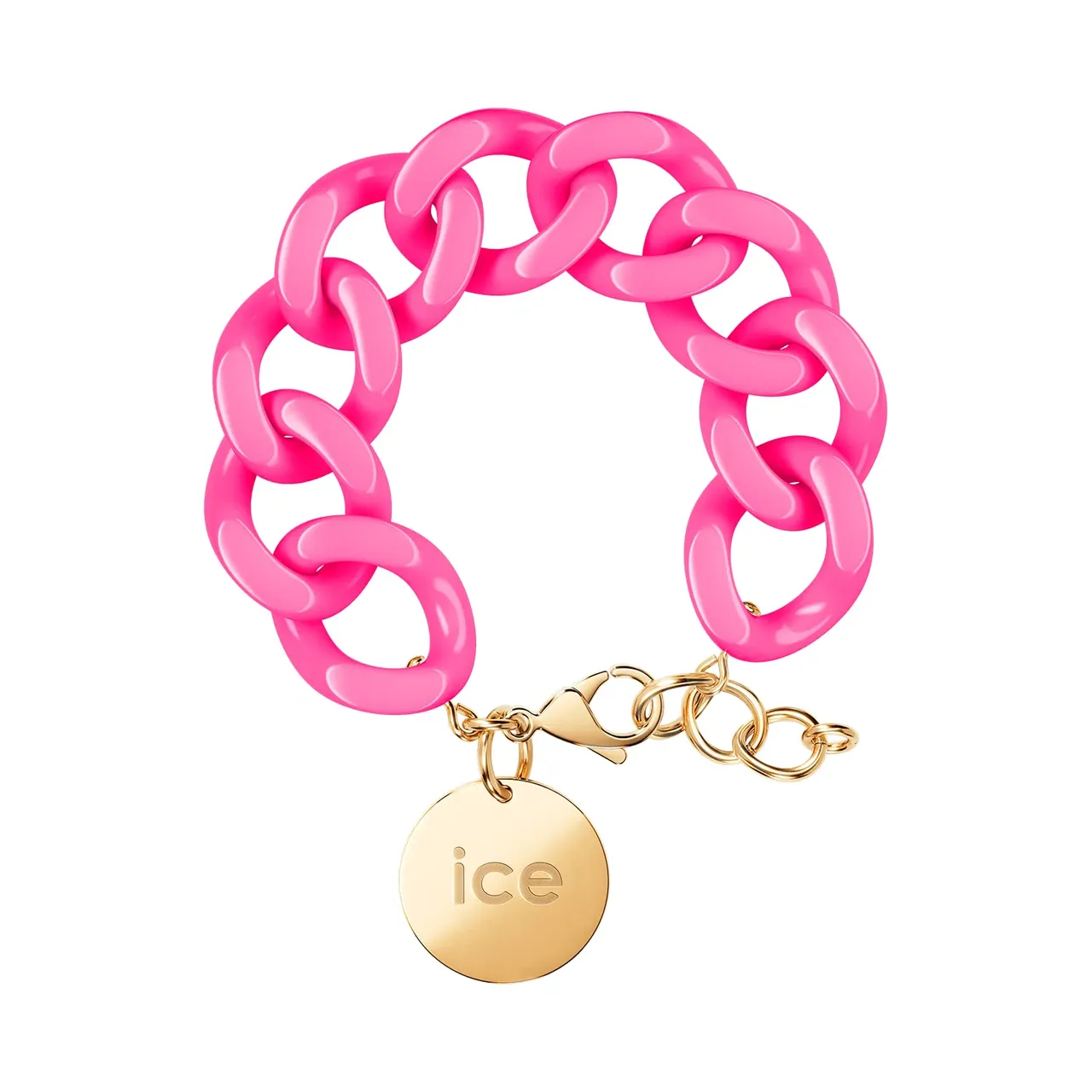 ICE - Jewellery – kettingarmband – neon roze – goud