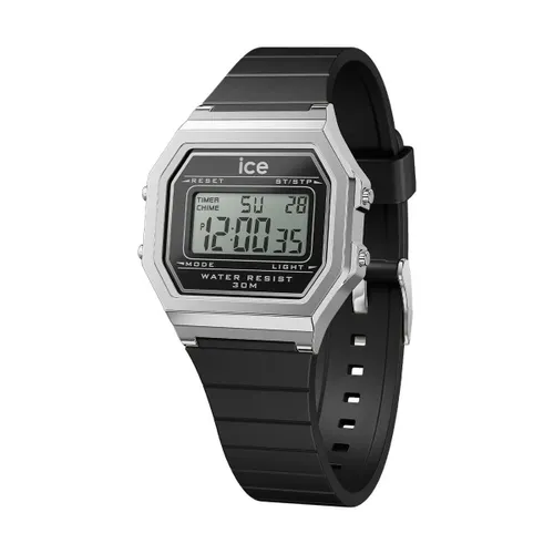 Ice-Watch - ICE digit retro zwart zilver - zwart