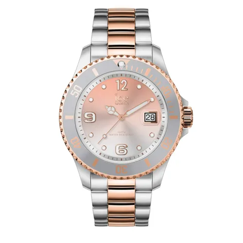 Ice-Watch - ICE Steel Silver Sunset Rose Gold - Zilver