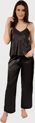 Iga - hoogwaardige satijnen pyjama - zwart XL