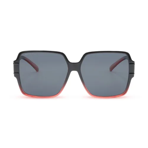 IKY EYEWEAR overzet zonnebril dames OB-1016F1-rood-zwart