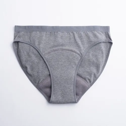 ImseVimse - Imse - menstruatieondergoed - Bikini model period underwear - matige menstruatie - M - eur 40/42 - grijs