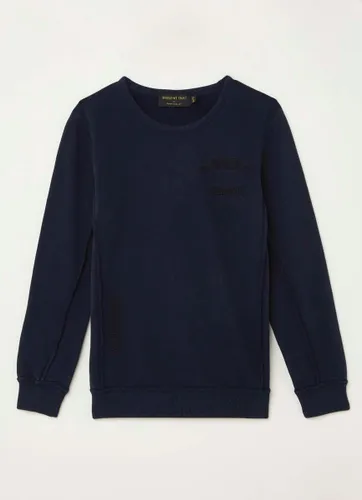 In Gold We Trust The Reakwon sweater met backprint en logo -Blauw
