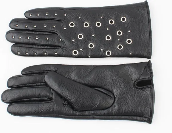 Indini - Handschoenen - Winter - Handschoen - Zwart met metaal accessoires