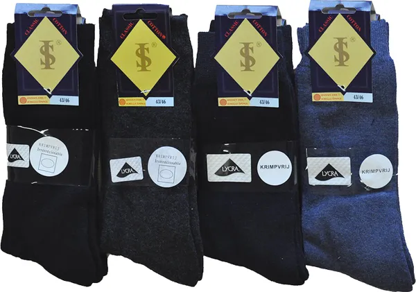 Intersocks 12 paar sokken met spons zool - volwassen unisex - 95% katoen - krimpvrij en naadloos - marine