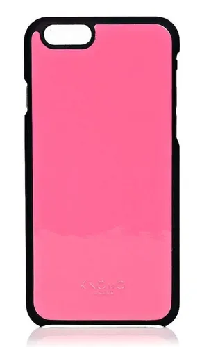 iPhone hoesje Knomo iPhone 6/6S Leather Snap On Case Fluro Pink