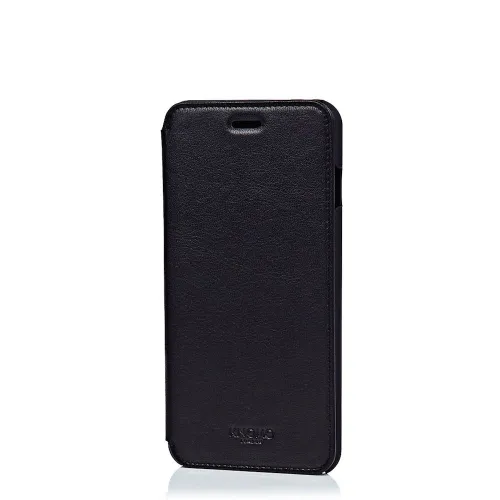 iPhone hoesje Knomo iPhone 6/6S Plus Leather Folio Case Black