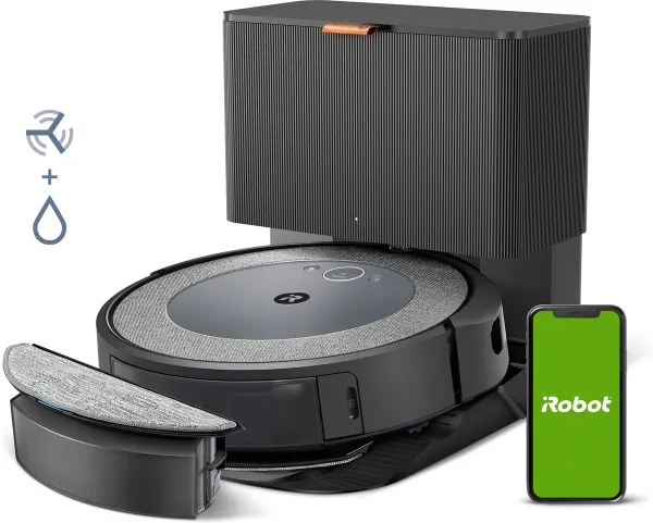 iRobot Roomba Combo® i5+ - Robotstofzuiger met Dweilfunctie - Zelfledigend - Ideaal voor Huisdieren - i5576