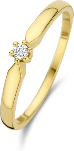 Isabel Bernard De la Paix Emily 14 karaat gouden ring | diamant 0.05 ct | - Goudkleurig