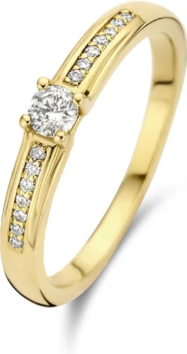 Isabel Bernard De la Paix Madeline 14 karaat gouden ring | diamant 0.20 ct | - Goudkleurig