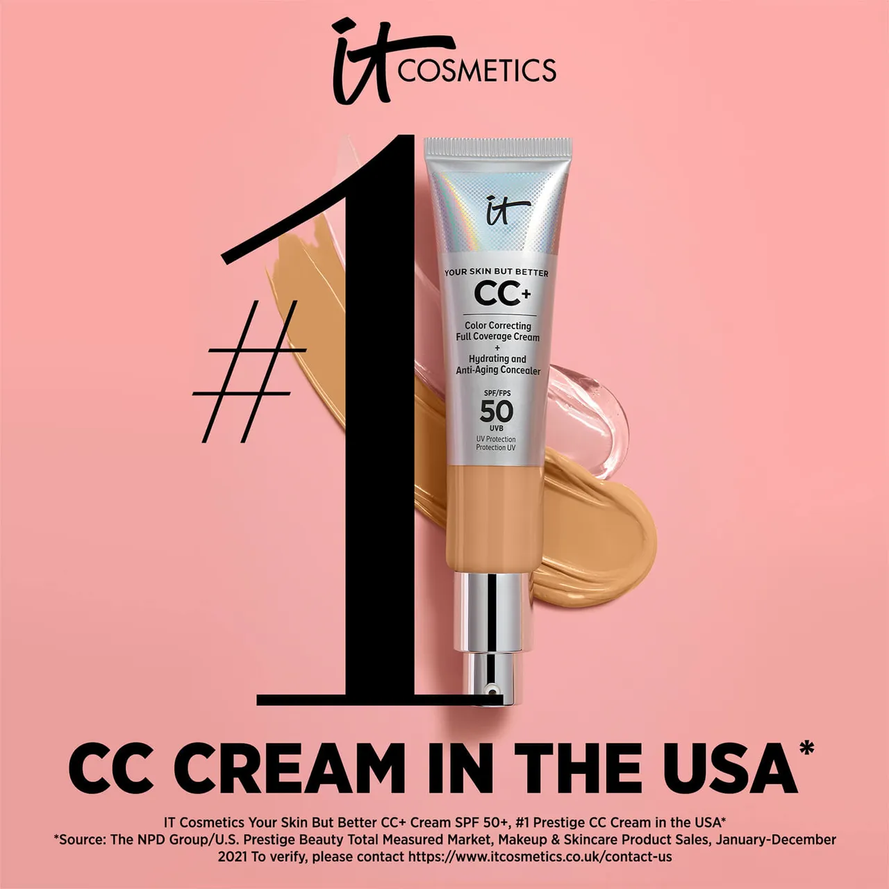 IT Cosmetics Your Skin But Better CC+ Cream with SPF50 32ml (Various Shades) - Fair Light