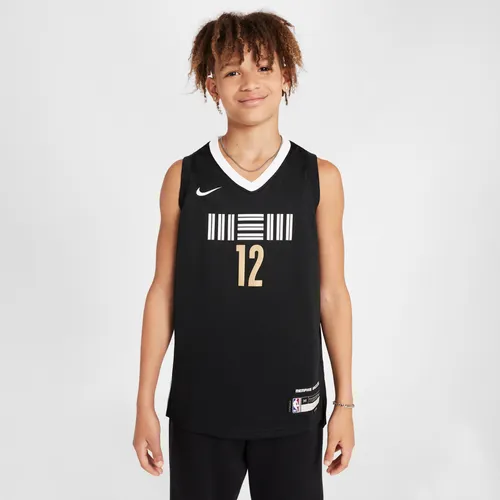 Ja Morant Memphis Grizzlies 2023/24 City Edition Nike Swingman NBA-jersey met Dri-FIT voor kids - Zwart