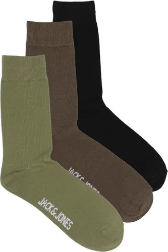 Jack & Jones 3-paar heren sokken katoen - Groen - 46