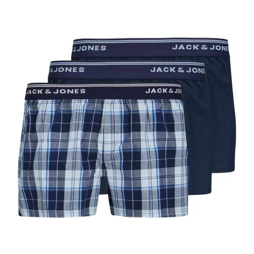 Jack & Jones Brent Check Woven Boxershorts Heren (3-pack)