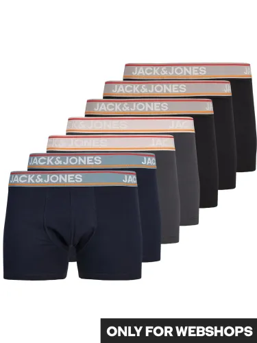 Jack & Jones Effen boxershorts heren trunks jackylo 7-pack