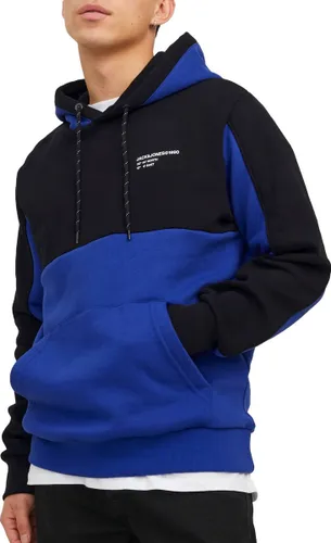 JACK & JONES Force blocking sweat hood regular fit - heren hoodie katoenmengsel met capuchon - kobaltblauw