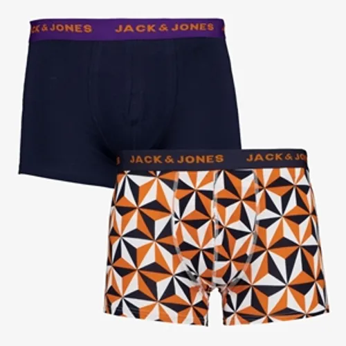 Jack & Jones heren boxershorts 2-pack zwart oranje