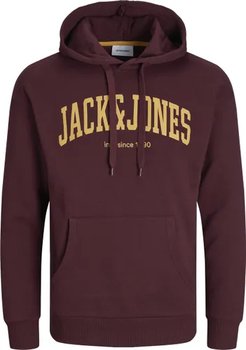 JACK & JONES Josh sweat hood regular fit - heren hoodie katoenmengsel met capuchon - bordeauxrood