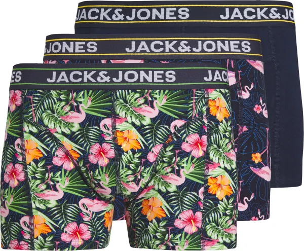 Jack & Jones Junior Boxershorts Jongens Trunks JACPINK Flamingoprint 3-Pack