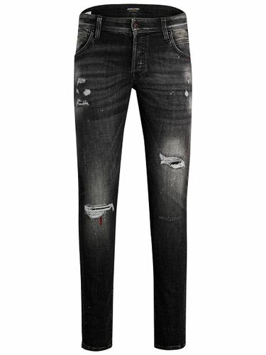 JACK & JONES Male Slim Fit Jeans Glenn Fox GE SPS, zwart denim, 27W x 30L