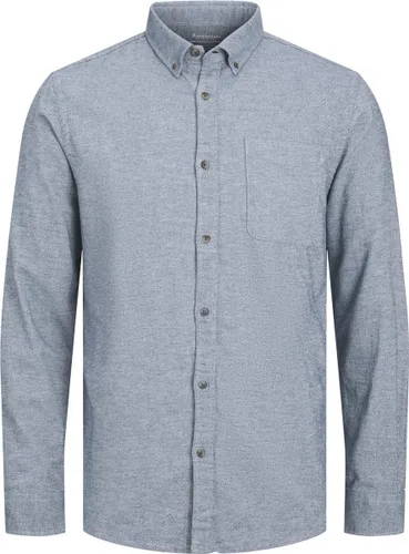 Jack & Jones Overhemd Jjeclassic Melange Shirt Ls Sn 12235974 Faded Denim Mannen