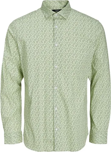 Jack & Jones Overhemd Jprblablackpool Stretch Shirt Ls Ss 12226091 Celadon Green Mannen