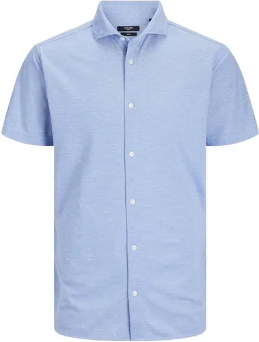 Jack & Jones Overhemd Jprblarian Pique Shirt S/s 12258626 Palace Blue/slim Fit Mannen