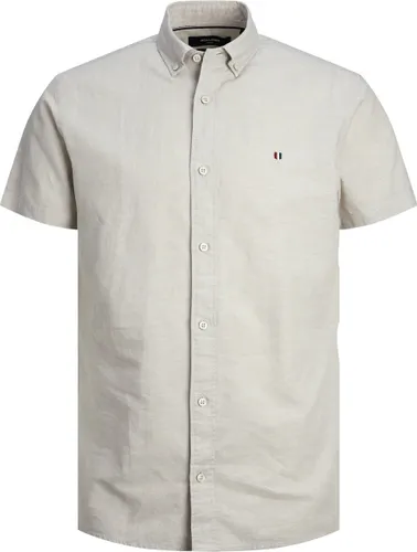 Jack & Jones Overhemd Jprblusummer Shield Shirt S/s 12233118 Fields Of Rye/slim Fit Mannen