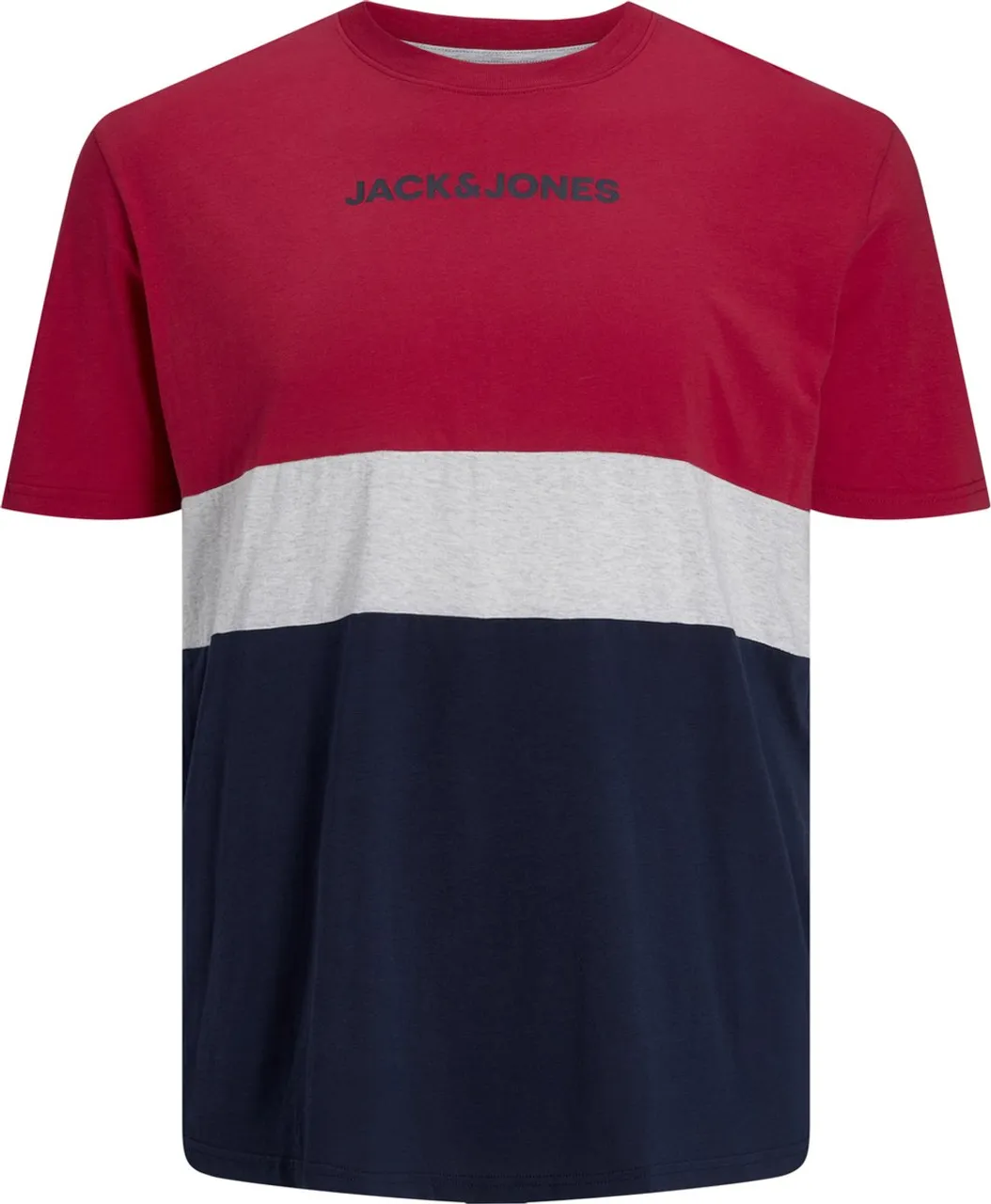 JACK&JONES PLUS JJEREID BLOCKING TEE SS NOOS PLS Heren Overhemd