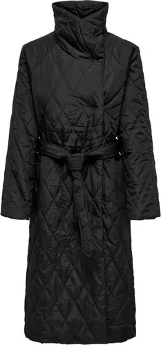 Jacqueline de Yong Jas Jdytriton Long Quilt Belt Jacket Ot 15300116 Black Dames