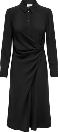 Jacqueline de Yong Jurk Jdyrizz L/s Wrap Shirt Dress Wvn Ex 15323267 Black Dames