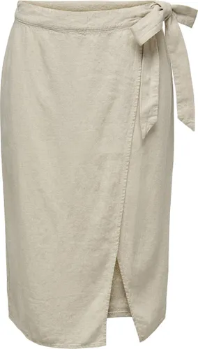 Jacqueline de Yong Rok Jdysay Mw Linen Midi Wrap Skirt Wvn 15321187 Oatmeal/melange Dames