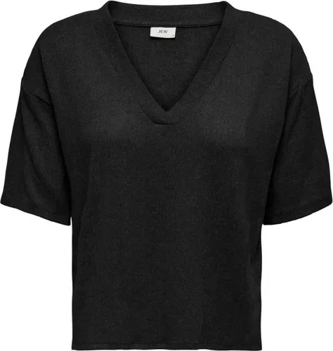 Jacqueline de Yong T-shirt Jdytonsy Lina 2/4 V-neck Top Jrs 15294102 Black Dames