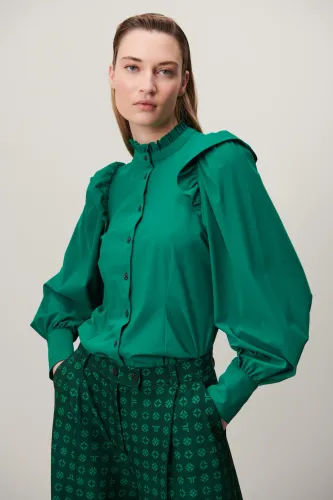 Jane Lushka Kim blouse technical jersey green