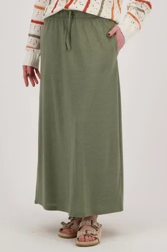 JDY Lange olijfgroene rok met elastische tailleband