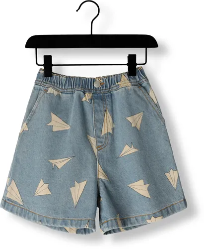 Jelly Mallow Meisjes Broeken Paper Airplane Denim Shorts - Blauw