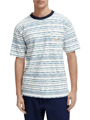 Jersey structured stripe tee - Maat XL - Multicolor - Man - T-shirt - Scotch & Soda