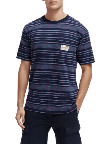 Jersey structured stripe tee - Maat XXL - Multicolor - Man - T-shirt - Scotch & Soda