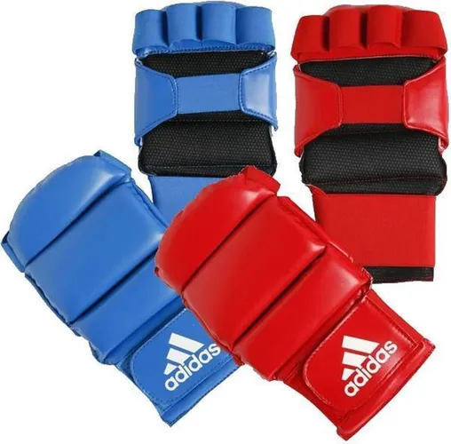 Jiujitsu-handschoenen Adidas | goedgekeurd | rood of blauw (Maat: S)