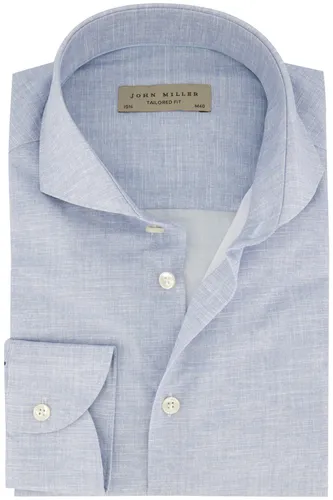 John Miller overhemd lichtblauw tailored Fit katoen