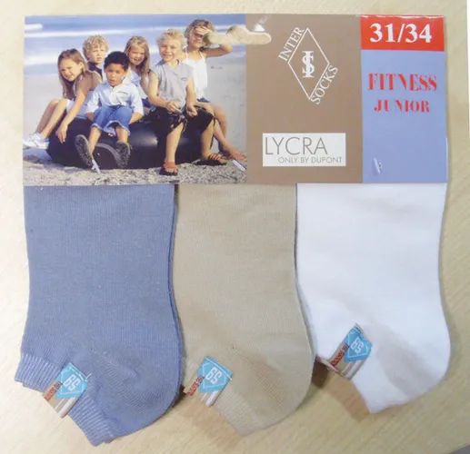 Jongens enkelkousen fitness fantasie label - 6 paar gekleurde sneaker sokken
