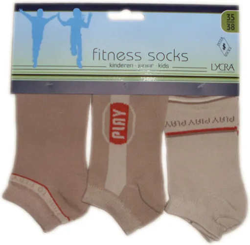 Jongens enkelkousen fitness fantasie playtime - 6 paar gekleurde sneaker sokken