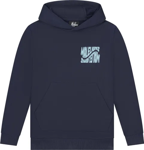 Jongens hoodie Wave graphic - Navy blauw