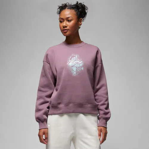 Jordan Brooklyn Fleece sweatshirt met ronde hals voor dames - Paars