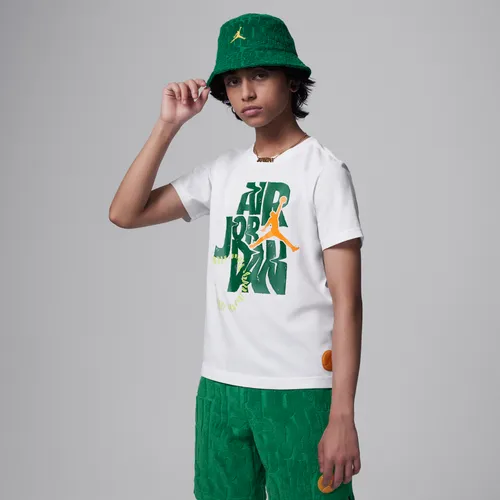 Jordan Fuel Up, Cool Down T-shirt met graphic voor kids - Wit
