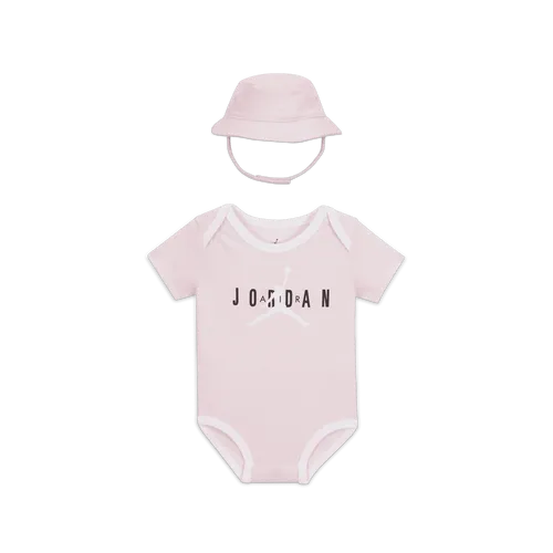 Jordan Jumpman Bucket Hat and Bodysuit Set Rompertjesset voor baby's (0-6 maanden) - Roze