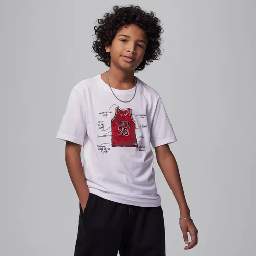 Jordan T-shirt met graphic voor kids - Wit