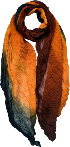 Juleeze Sjaal Dames Effen 90x180 cm Groen Oranje Shawl Dames