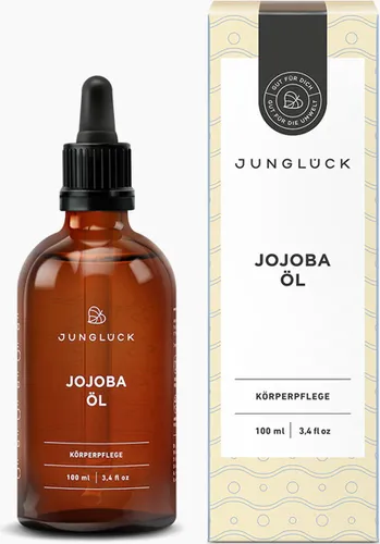 JUNGLÜCK | Jojoba Olie | Rijke olie voor huid & haar | 100% koudgeperste Bio-Jojoba-olie | 100 ml